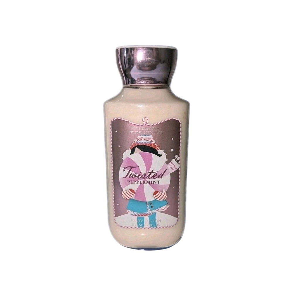 Bath & Body Works Twisted Peppermint Body Lotion 8 oz‎ NOS Holiday Scent